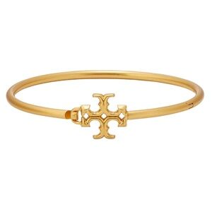 TORY BURCH • Matte Gold Eleanor Logo Bangle Bracelet
